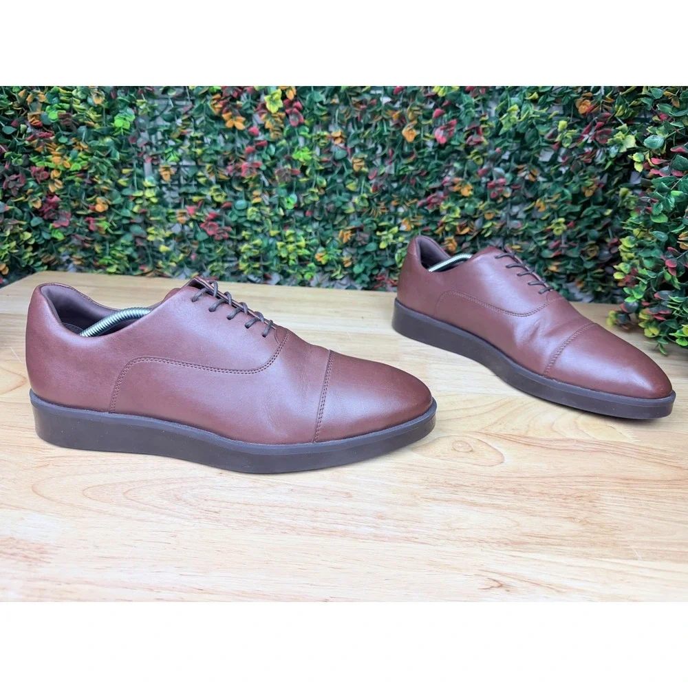 Wolf & Shepherd Closer Oxford Men Size 11 M Brown Leather Cap Toe Dress Shoes